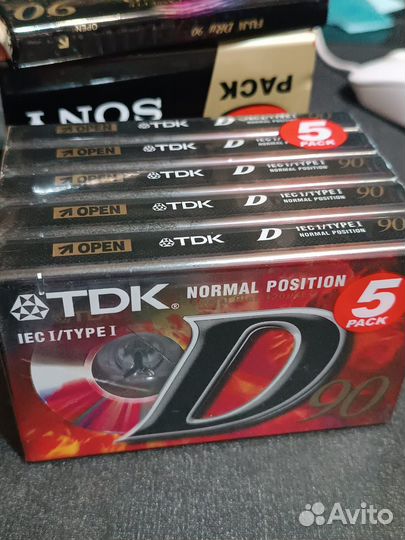 Аудиокассеты новые запечатанные TDK D90