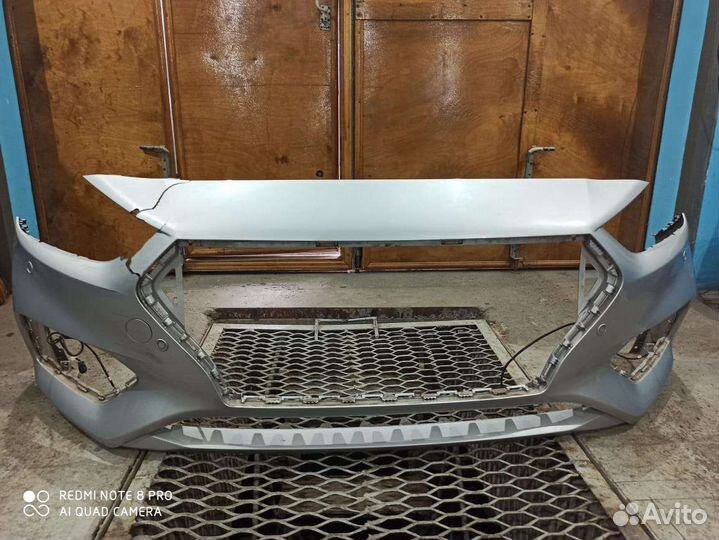 Передний бампер Hyundai Solaris