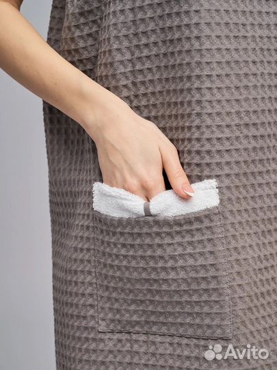 Килт для бани женский вафельный 80*150