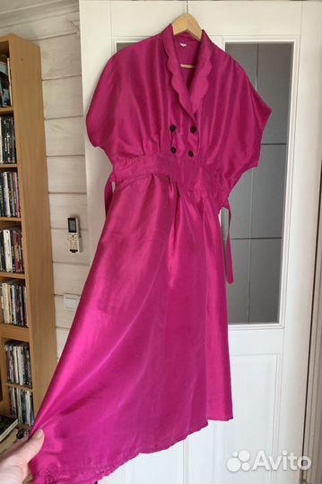 Платье винтаж натуральный шёлк 48-54 Германия