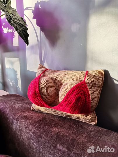 Декоративная подушка ручной работы