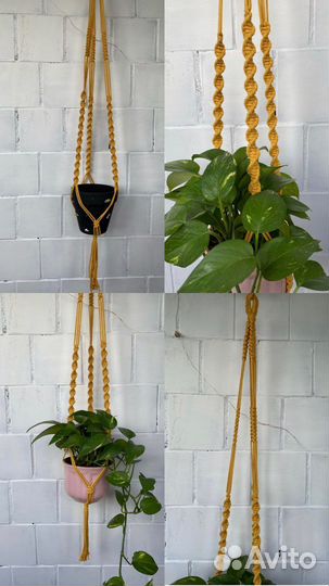 Кашпо подвесное макраме
