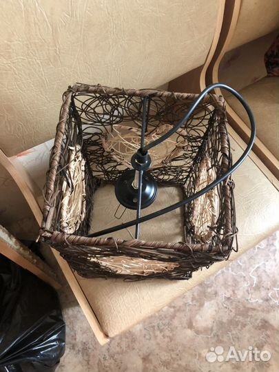 Люстра из ротанга