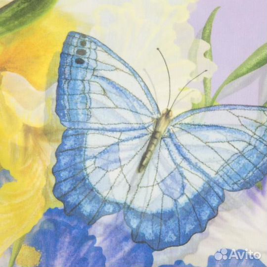 Тюль для кухни Черничный ром 250 х 170см, шифон, п