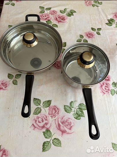 Набор из 4 кастрюли и сковородка Sunusy