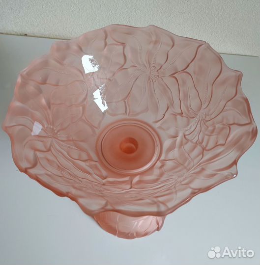 Ваза для фруктов цветное матовое стекло Германия