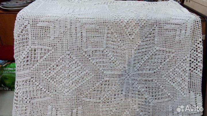 Скатерть покрывала ручная работа винтаж