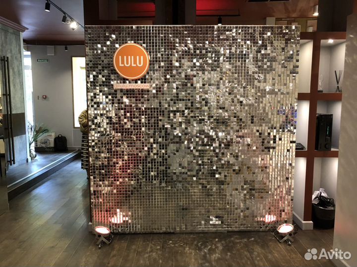 Фотозона (фотостена) из пайеток