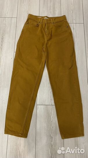 Джинсы pull and bear горчичные