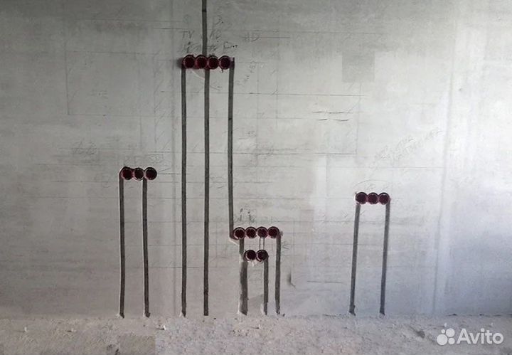 Штробление стен под электропроводку