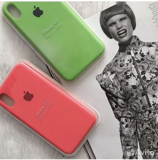 Чехол Silicone Case для iPhone XS светло-коралловы