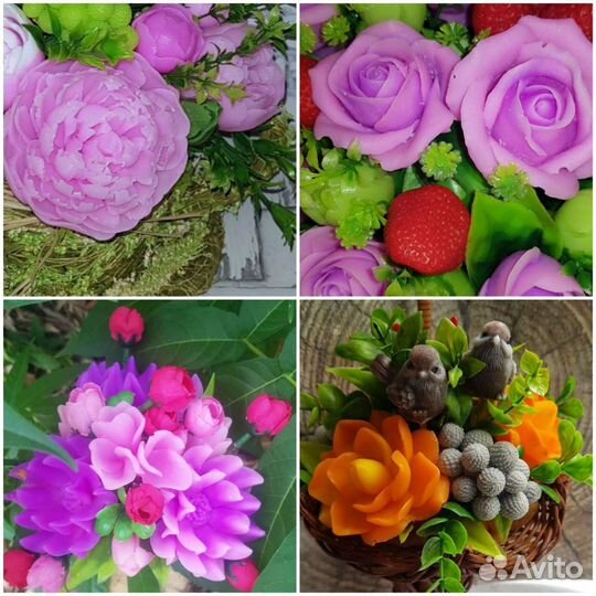 Интерьерные композиции и букеты из мыла