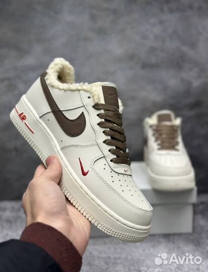 Кроссовки nike air force 1 с мехом