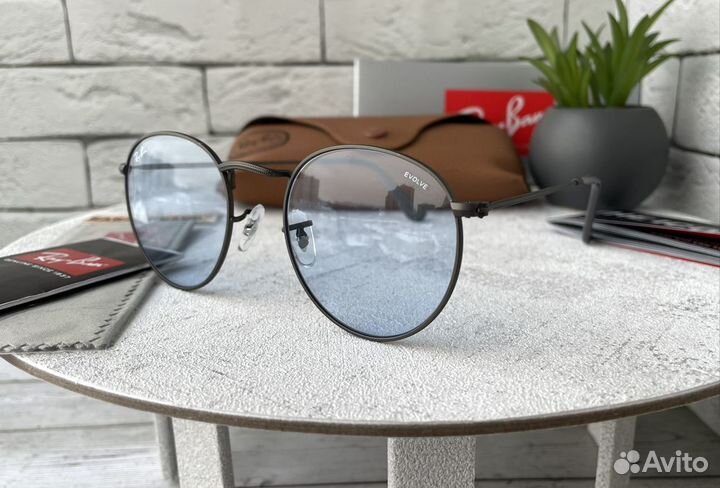 Солнцезащитные очки ray ban round metal