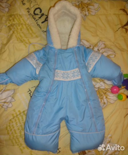 Зимний комбенизон на овчине 0-6 мес