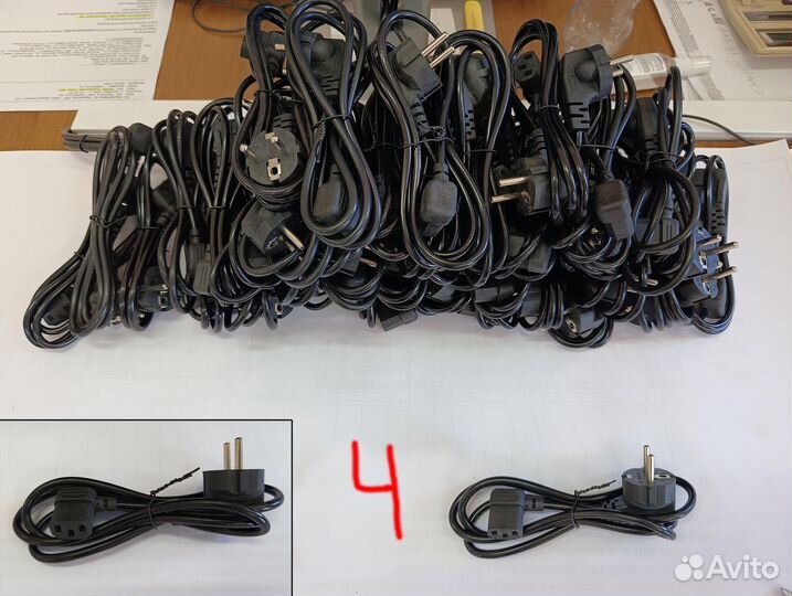 Кабель силовой компьютер - розетка 220V (10 шт.)