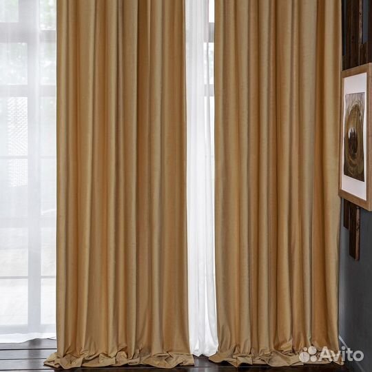 Шторы бархат Беллиссимо Крем-брюле