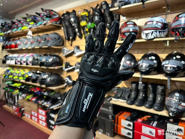 Перчатки для мото высокие с защитой Новые