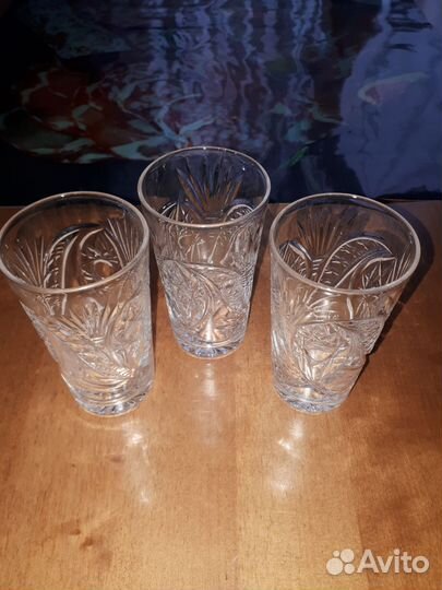 Стаканы стекло 3шт. 200мл. Новые