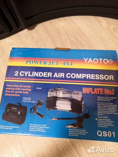 Компрессор автомобильный yaotoo 2 порщневой