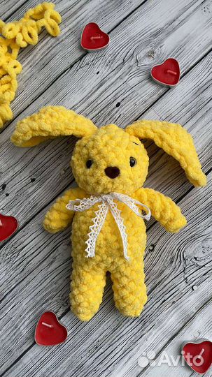 Вязаные зайки на заказ