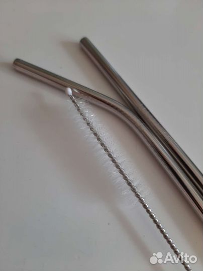 Набор многоразовых трубочек + ёршик