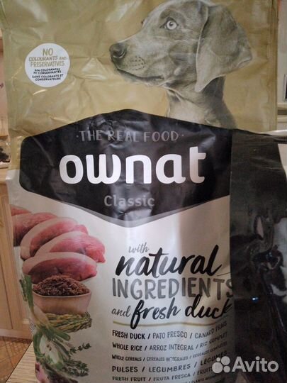 Сухой корм для собак Ownat и Gina hypoallergenic