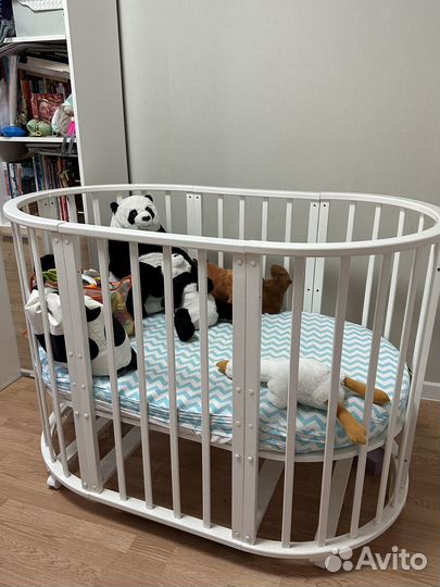 Кроватка круглая 6в1 с маятником forest kids