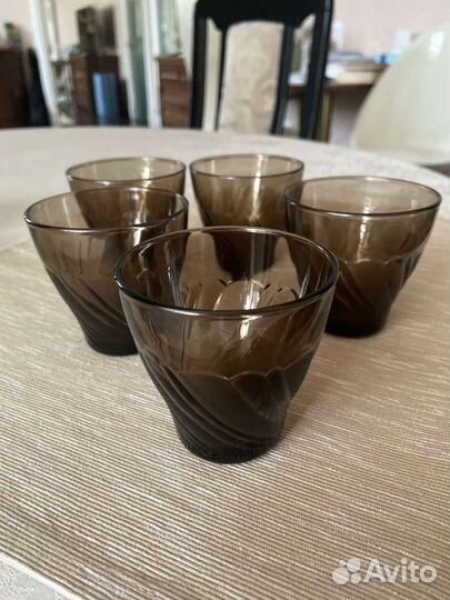 Набор стаканов цветное стекло