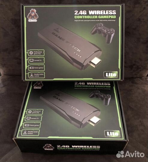 Игровая приставка game stick 4К Батарейки подарок