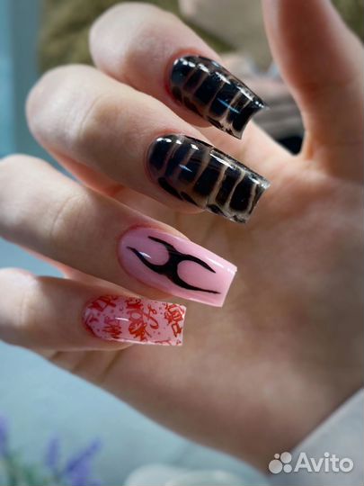Маникюр педикюр дизайны артфренч наращивание