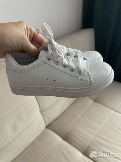 Кеды белые детские