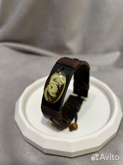 Браслет янтарь дракон