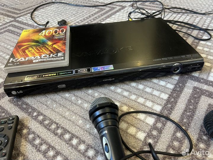 Dvd плеер с караоке lg + 2 микрофона