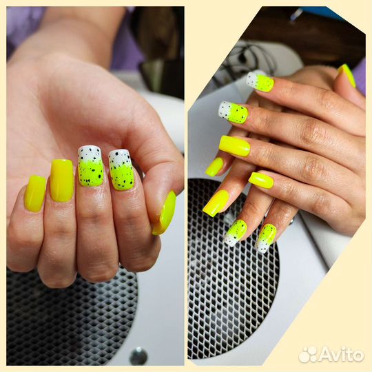 Маникюр с укреплением гель -лак и Наращивание