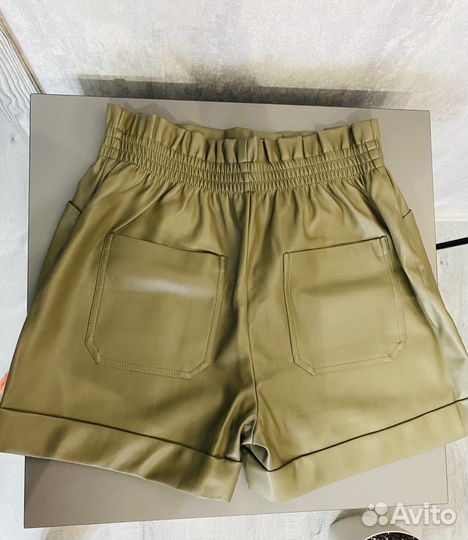 Шорты женские кожаные, новые (зима/демисезон)