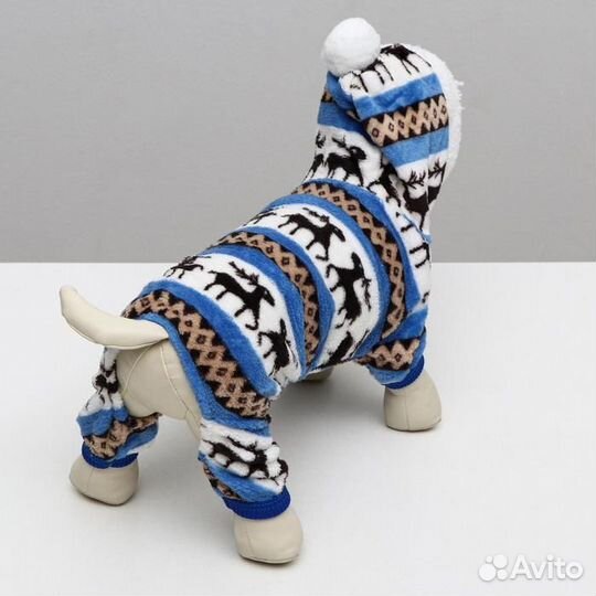 2 шт. Комбинезон 'Олени' с капюшоном, размер S (дс