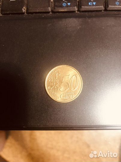 Монета 50 евроцент 2001 г