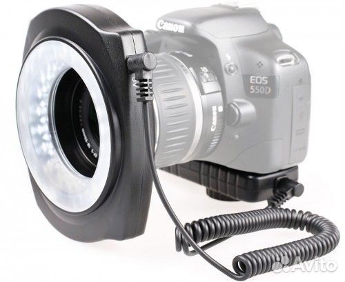 Кольцевая LED вспышка + переходные кольца 49-67мм