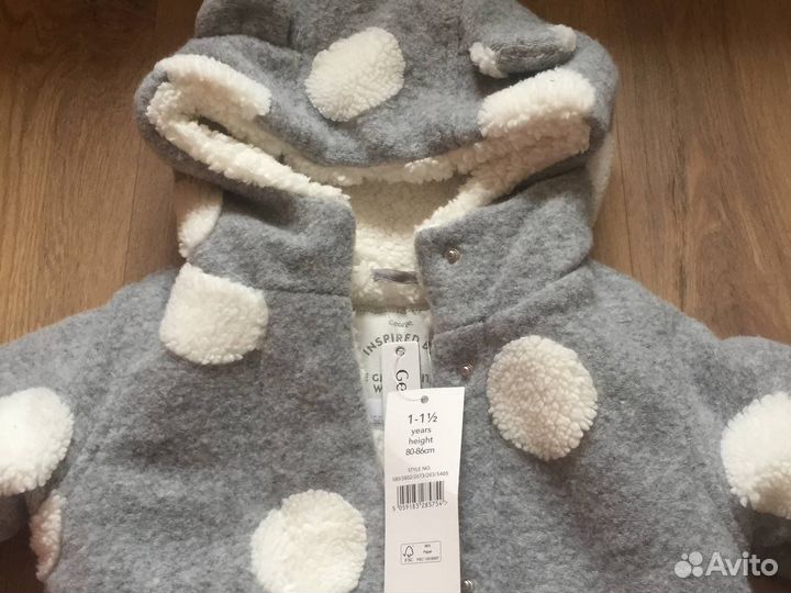 Новое Пальто George куртка для девочки 80-86