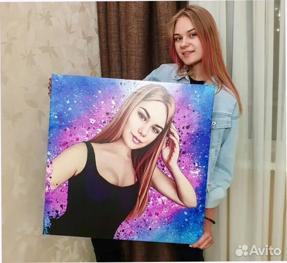 Портрет на холсте по фото