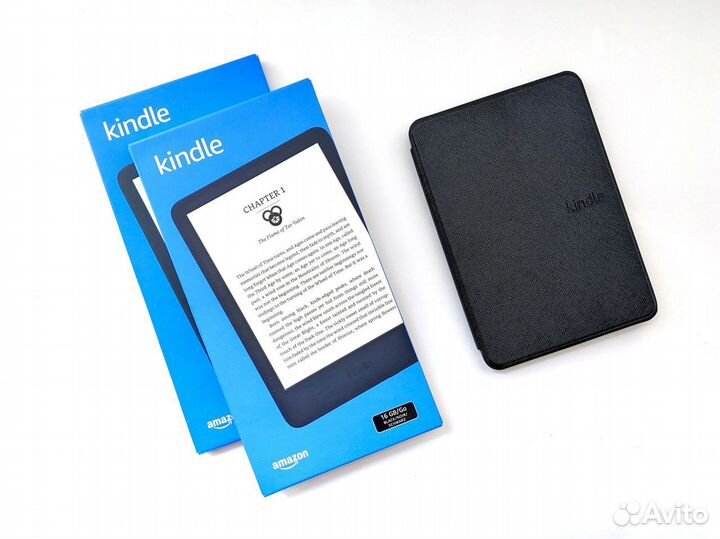 Новая Kindle 2022 16GB черная оригинал + чехол
