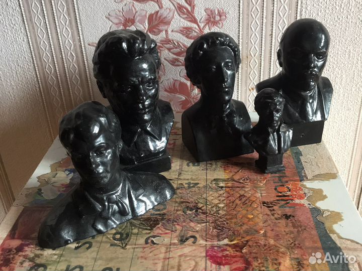 Бюст силумин Ленин Есенин Лермонтов