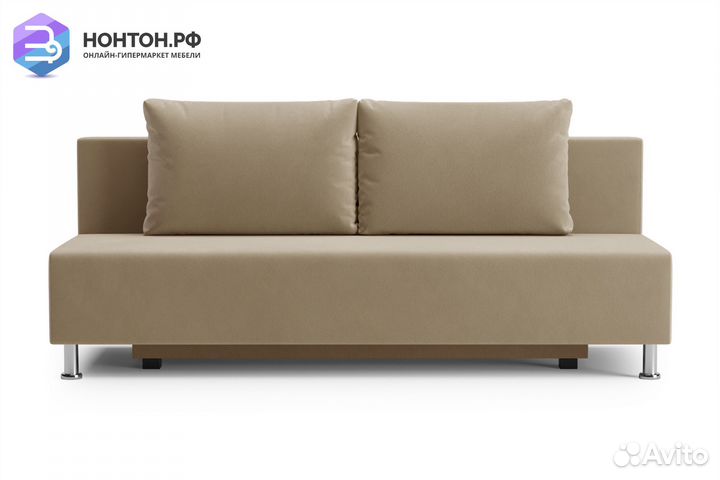 Диван еврокнижка Канна велюр бежевый