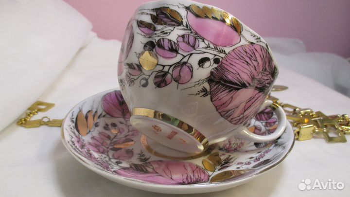 Чайная пара Розовая осень лфз