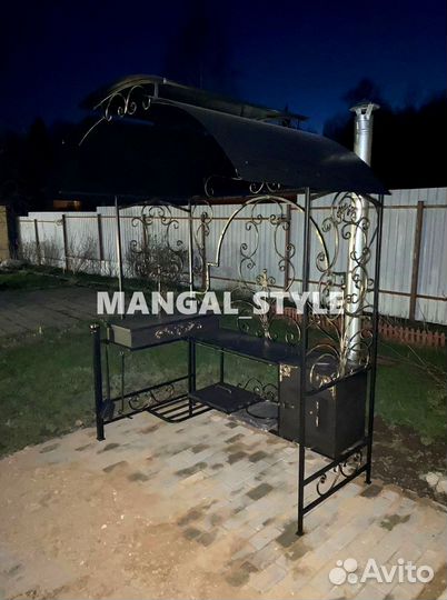 Мангал с крышей