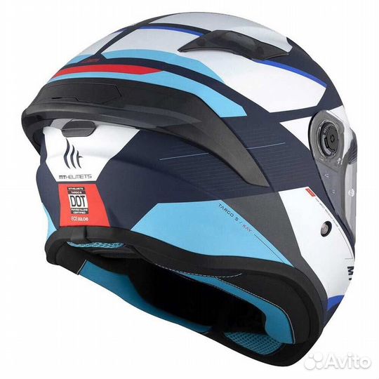 MT Helmets Targo S Kay Full Face Helmet Бело-синий