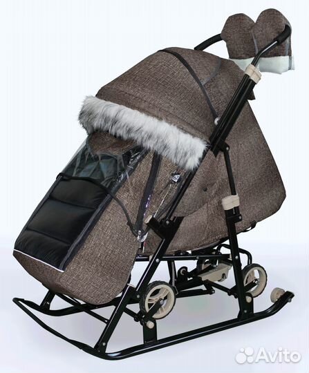 Санки коляска Галактика Glory Gloss