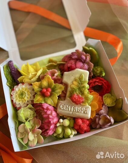 Зефирный букет складкий подарок на 1 сентября