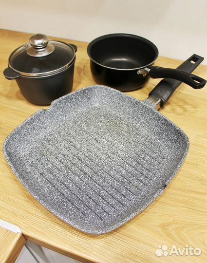 Сковорода гриль кастрюля ковш, посуда для кухни